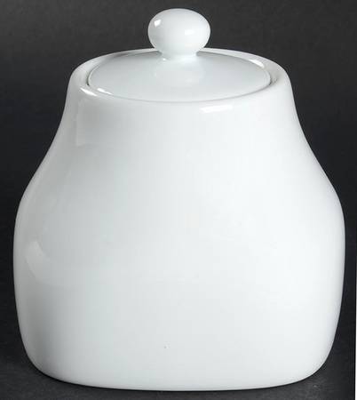 Luminous White Sugar Bowl & Lid