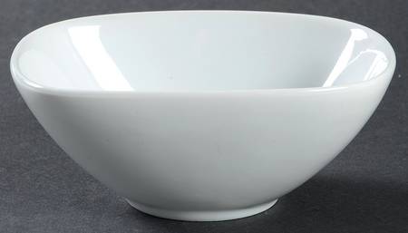 Luminous White Individual Square Snack/Dip Bowl