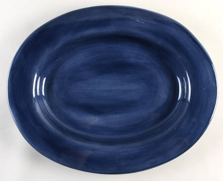 Sausalito Cobalt Blue 18" Oval Serving Platter