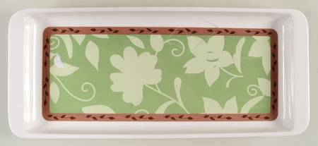 Patio Garden 15" Handled Melamine Serving Tray