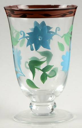 Patio Garden Handpainted Glassware Tea