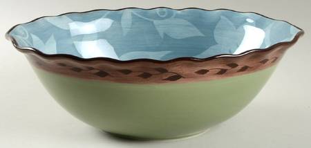 Patio Garden 11" Oval Vegetable Bowl
