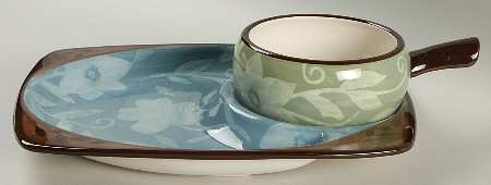Patio Garden Snack Set with 11" (SNTR11) Tray & Stick Handle Soup (SOH)