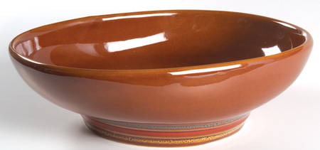 Caramel Swirl 10" Oval Vegetable Bowl
