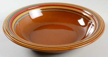 Caramel Swirl Large Rim Soup Bowl
