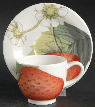 Eden Fruits Espresso Cup and Saucer Set