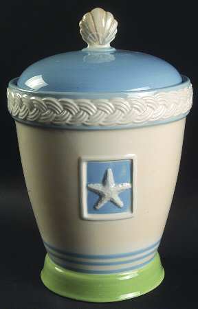 Beachcomber Large Canister & Lid by Pfaltzgraff