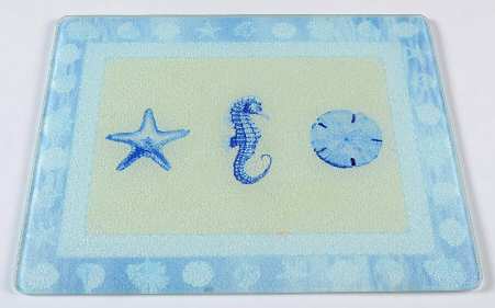 Beachcomber Rectangular Glassware Cutting Board by Pfaltzgraff