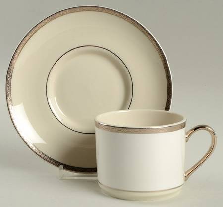 Platinum Radiance Flat Cup & Saucer Set