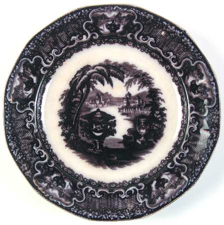 Washington Vase Black Salad Plate