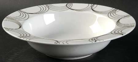 Opulent Metallic Rim Soup Bowl