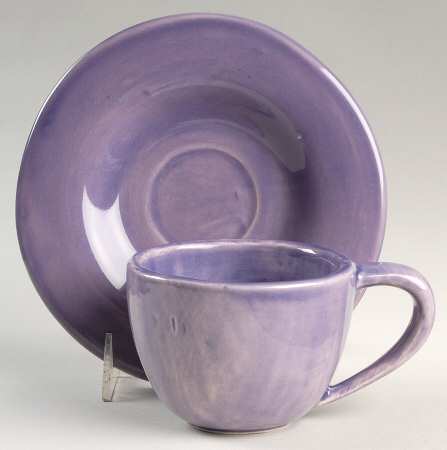 Sausalito Lavender Flat Cup & Saucer Set