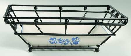 Yorktowne Metal Bread/Basket w/Ceramic Tray