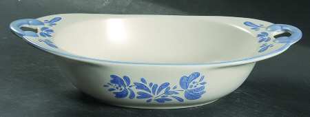 Yorktowne 13" Nesting Handled Oval Serving Bowl