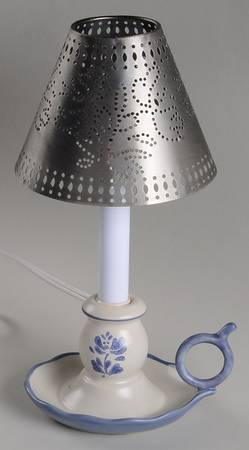 Yorktowne Candlestick Lamp & Metal Shade by Pfaltzgraff