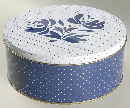 Yorktowne Round Storage Tin with Lid Large by Pfaltzgraff