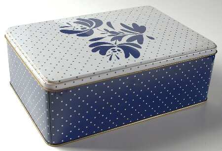 Yorktowne Large Rectangular Storage Tin W/Lid