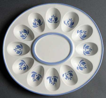 Yorktowne Sculpted Deviled Egg Plate