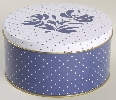 Yorktowne Small Round Storage Tin & Lid by Pfaltzgraff