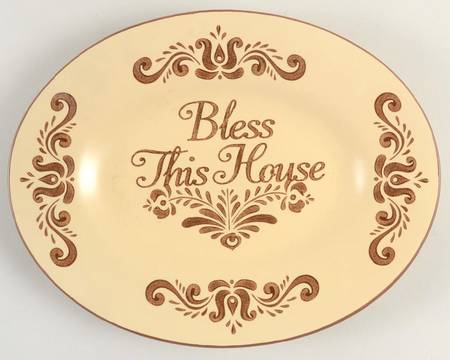 Village (Made in China) 10" Oval Serving Platter