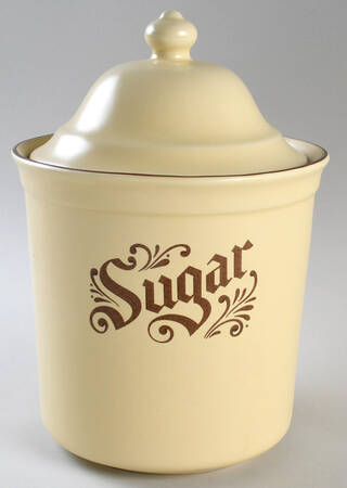 Village (Made in China) Sugar Canister & Lid