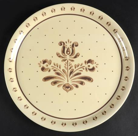 Village (Made in China) 14" Round Melamine Tray