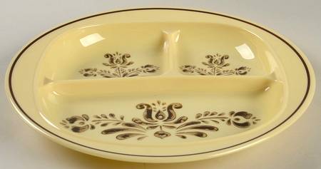 Village (Made in China) Melamine Adult Divided Plate