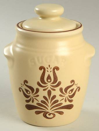 Village (Made in China) Sugar Bowl & Lid
