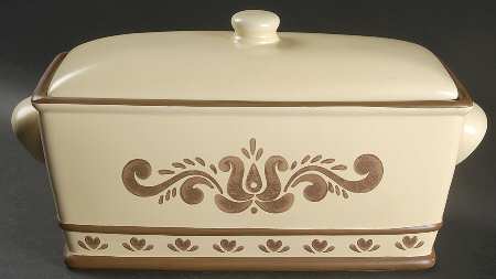 Village (Made in China) Bread Box & Lid