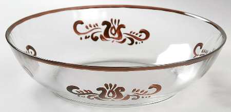 Village (Made in China) Individual Hand Painted Glass Salad Bowl