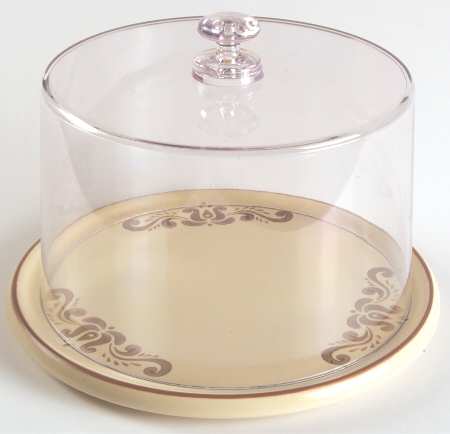 Village (Made in China) Cheese Dish & Plastic Dome