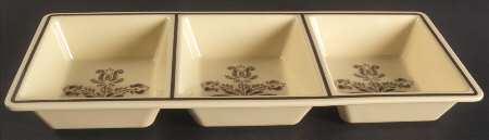 Village (Made in China) Melamine 3 Section Rectangular Tray