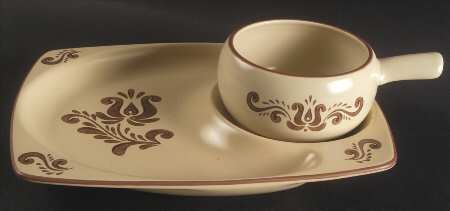 Village (Made in China) Snack Set with 11" (SNTR11) Tray & Stick Handle Soup (SOH)