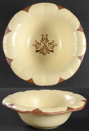 Village (Made in China) Flower Shape Soup/Cereal Bowl