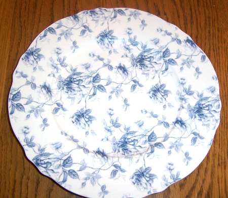 Blue Toile Dinner Plate