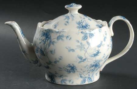Blue Toile Teapot & Lid