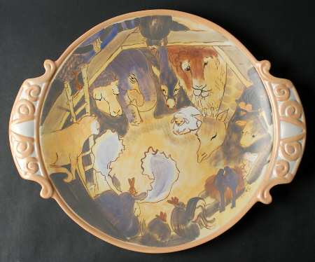 Peace on Earth 18" Handled Chop Plate (Round Platter)