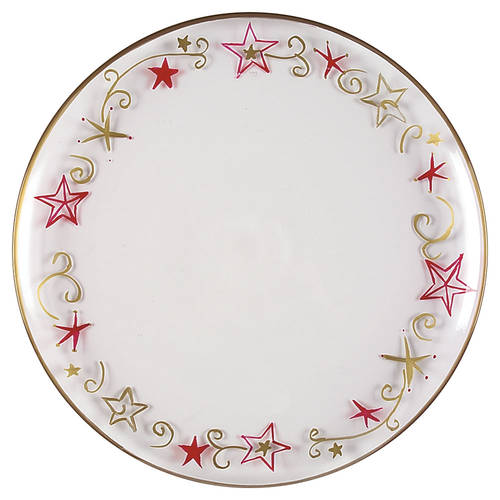 Holiday Cheer 12" Round Glassware Platter