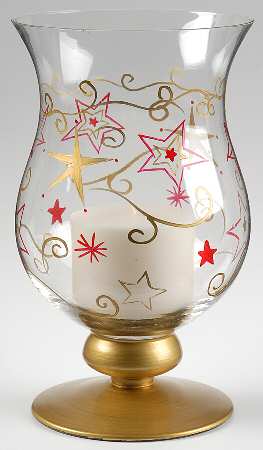 Holiday Cheer Pedestal Glassware Hurricane