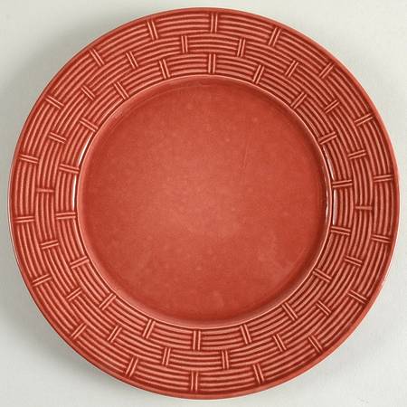 Rattan Weave Burgundy Salad Plate