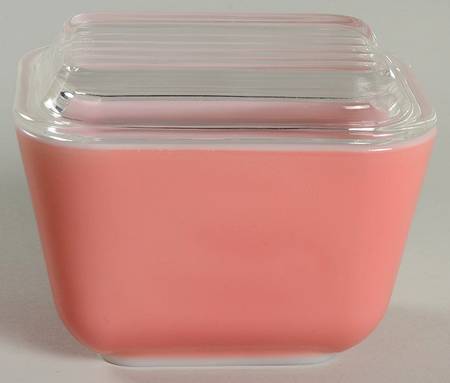 Pink Small Refrigerator Jar & Lid by Pyrex
