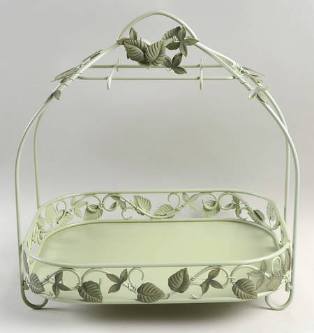 Vintage Garden Metal Tea Service Caddy