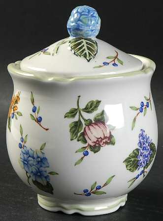 Vintage Garden Sugar Bowl & Lid