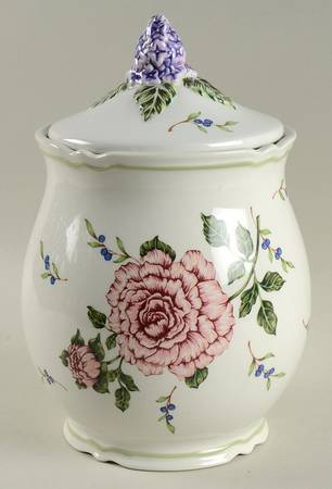 Vintage Garden Large Canister & Lid