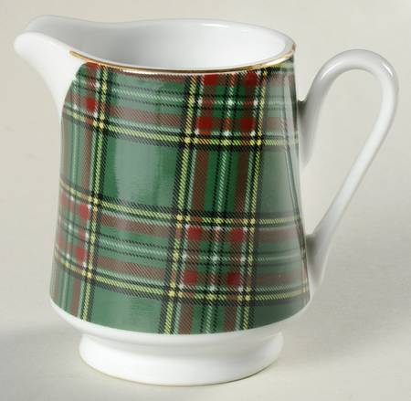 Green Plaid Creamer