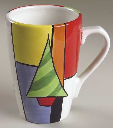 Mondrian Christmas Latte Mug