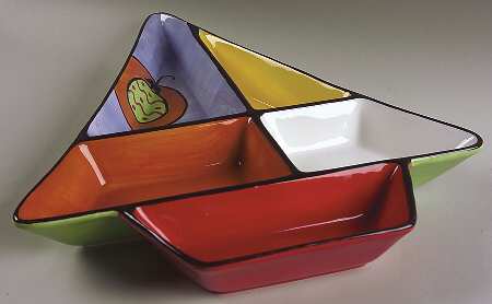 Mondrian Christmas 5 Section Tree Shaped Server