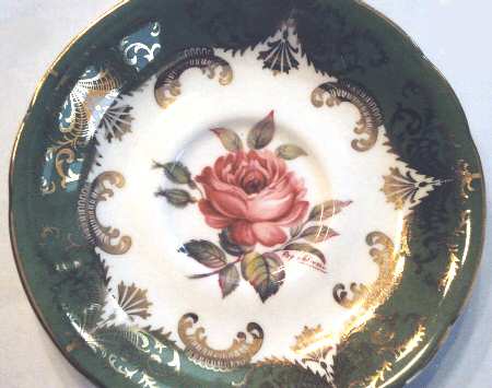 Antique Rose Green Saucer
