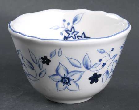 Blue Meadow (Scalloped) Dessert Bowl