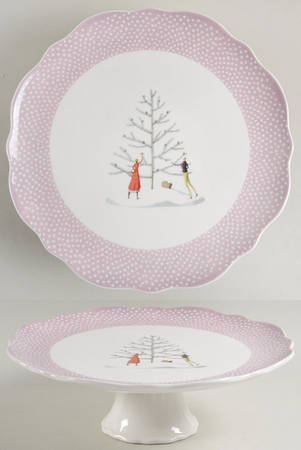 A Fine Romance 10" Diameter Pedestal Cake Stand